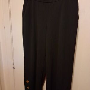 Anne Klein Black Trousers with Gold Accents